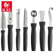 오메가키친 이셀 데코레이션 도구 오렌지필러 채칼 애플코어러 메론볼러 자몽칼 레몬칼 씨빼기 모양칼 OMG, 선택08) 메론볼러 22mm / 30mm