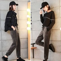 러브율 여성기모바지 융털 조거 팬츠 겨울 밴딩 방한