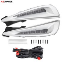 프리우스 주간 주행등 LED DRL 옐로우 턴 시그널 와이어 하네스 자동차 바디 키트, [01] 1 SET drl