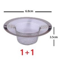 PARTSCANNER 2p 욕조 배수구망(6.8cmX3.5cm) 거름망 배수구망 하수구망 배수망 싱크대망 씽크망 욕실용품 욕조망 배수캡