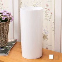 [플라워트리]아크릴원통화분 30cm, 색상:화이트