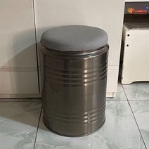 인테리어 의자 업소용 철재의자 드럼통의자 빈티지의자 소파 디자인 카페 당구장의자 사무실 헬스장, 투명실버높이47폭33cm