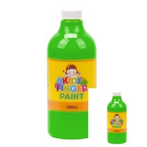 미술놀이 핑거페인트 1000ML 낱색 연두색 핑거페인트추천 물감놀이 유아물감