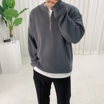 하찌 R 반집업 니트