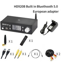 HD920 5.1CH 블루투스오디오 디코더 Bluetooth 5.0 수신기 DAC DTS AC3 Dolby Atmos 4K HDMI 호환 SPDIF ARC PC USB 사운드 카드, HD920B EU
