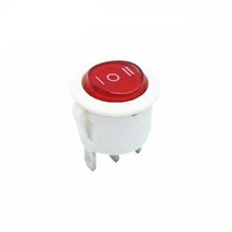 iOT 전등 스마트 스위치 라운드 로커 LED 조명 자동차 대시 보드 보트 밴 1 개 12V 24V / 6A 250V 10A 125V 2/3/4PIN 20MM, [10] 3Pin redlight ON-OFF, [10] 3Pin redlight ON-OFF