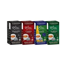 Nespresso 오리지널 머신과 호환되는 이탈리안 커피 포드 이탈리안 Expresso 캡슐(샘플러 4 블렌드 80 알루미늄 포드 80개(1팩)), 알루미늄 샘플러 팩_80개(1팩)