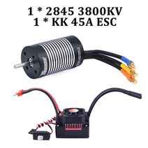 자동차 브러쉬Surpass Hobby-로켓 2845 브러시리스 모터 방수 45A 60A 80A ESC 1/12 RC 자동차 390 WLtoys, 02 3800KV 45A KK