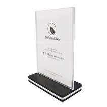 [을지메뉴] 아크릴 T자형 A6 세로형 고급쇼케이스 안내판 아크릴 메뉴꽂이 알림판 전시공간 인테리어 소품 카페, 9개