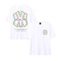 Yankees T-shirt 여름철 순면 반팔 날염 로고