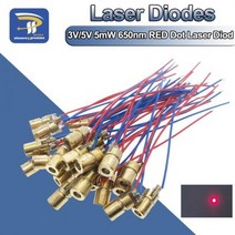 조정 가능한 미니 레이저 포인터 다이오드 레드 도트 다이오드 회로 3V/5V 5mW 650nm 모듈 포인터, one option, 3V