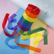 바람자루 윈드삭 풍향기 lgbt 프라이드 게이 wind sock flag rainbow windsock streamer flag 잔디 측정 방향 야외 사용 항공 가방 60cm, 무지개 색