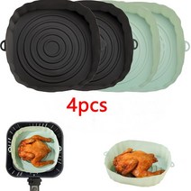 데크오븐 가정용 업소용 베이킹 제빵 카페 디저트 피자 화덕 전기 오븐재사용 가능한 에어 프라이어 팬 실, 25 4pcs black green