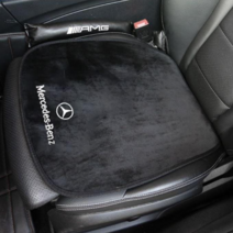 벤츠 전차종 방석 플란넬 사계절 방석 매트, 블랙