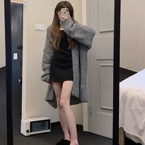 마츠모토 상 스판 슬림핏 주름 디자인 끈나시 슬립 보라원피스 여성