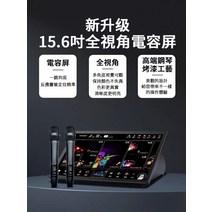 가정용노래방기계 휴대용노래방 무선마이크 InAndOn 노래방 기계 정전식 터치 스크린 4K 출력 500K 클라우드 송 도서관 4T 블랙 156 인치