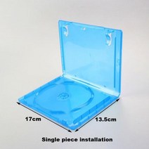 투명cdp 미니 감성 cdp 시디플레이어 1 개 용량 영화 게임 디스크 보관 케이스 투명 블루 상자 운반 홈 이동식 커버, A