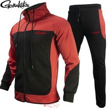 Gamakatsu 남성용 후드 스웨터 수트 긴팔 스포츠웨어 야외 하이킹 낚시복 봄 및 가을 패션, 06 6_01 M