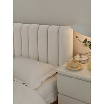 푹신한 허리쿠션 침대헤드, 짙은 회색 120cmx62cm