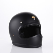 오더봇 티티앤코 TT&CO 토커터 풀페이스 소두핏 클래식 바이크 스쿠터 베스파 할리 데이비슨 하이바 티티엔코, 무광 블랙, S