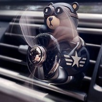 차량용 방향제 곰돌이 디퓨저 검정 1개