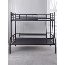 2층침대 철제2층침대 이층침대 숙소 철재침대 튼튼한 철제 원룸, 화이트 상1(난간4면) 하1.35m