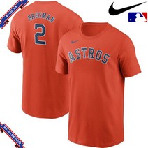 [미국정품] 나이키 MLB Alex Bregman 휴스턴 애스트로스 Name & Number T - Orange 916028