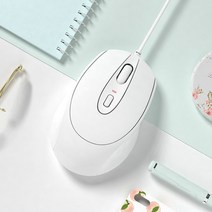 DFMEI 마우스 사무실 유선 음소거 무음 게임 단순 노트북 데스크탑 컴퓨터 범용, 백설 공주, 공식 표준
