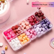 밀랍초 박스형 래커 왁스 팔각형 페인트 씰링 플라스틱 상자 DIY 초대장 봉투 컬러풀한 펠렛 1 봉지/10 개, [27] Boxed 26-10 grid