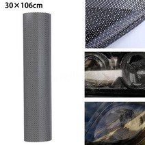 알루미늄루바 그릴 환기구커버 공기창 유니버설 30x106CM PVC 천공 메쉬 중공 필름 자동차 헤드 라이트 미, 01 QM192511-BK1