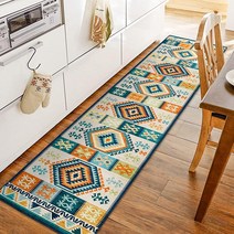 Fashriend Rita 세탁기 세탁 가능한 모로코 부족 러너 러그 71.8 x 274.8cm(2피트 6 x 9피트) 미끄럼 방지 접이식 복도 입구 주방 미끄럼 방지 보헤미안 빈