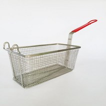 하바 스텐 사각 바스켓 업소용 치킨바구니 소쿠리 튀김망 받침 대형, 튀김바스켓, 1개