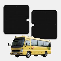 인앤캠핑 차량용 커튼 햇빛가리개 레일형 세트 70cm, 블랙, 2개