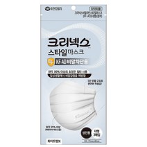 숨쉬기 편한 [크리넥스 마스크] KF-AD 비말차단 스타일 마스크, KF-AD 화이트엠보 대형3매x10개 (총30매)