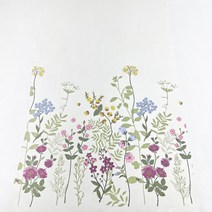 100% 면 바이오워싱 광목 꽃무늬 원단 20수 [비밀정원 핑크 옐로], 비밀정원 핑크 1마(야드)90cm
