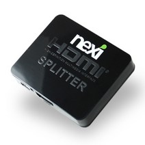넥시 HDMI 1:2 모니터 분배기/NX261/USB 전원/4K UHD 30Hz/스플리터/HDCP 지원/1대의 영상음성을 2대의 출력장, 1개, 62mm