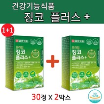 일양약품 징코 플러스 은행잎 추출물 30정 2박스 플라보놀 배당체 비타민 미네랄 아연 셀레늄 판토텐산 철 구리 망간 나이아신 영양제 알약케이스 사은품 증정