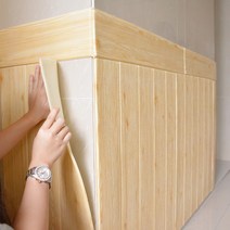 리빙보드 마감재 천장 벽 나뭇결 자체 접착 벽지 3d 입체 스티커 유치원 가방 충돌 방지 다도 패널 장식 거품, [01] 솔방울10개입-70x70cm4.9평, [01] 빅사이즈