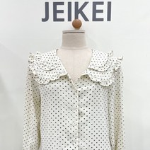 제이케이 제이케이 도트 이중카라 블라우스(M1BL019B34)