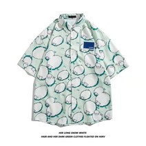 M-3XL 일본 남성 패션 느슨한 모든 경기 작은 양 편안한 휴가 스타일 반팔 셔츠1252