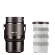 직장인 학생 도시락 대용량 보온도시락 런치박스, 블랙