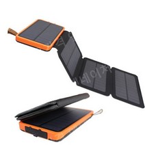 태양열 보조 배터리 캠핑용 파워뱅크 차박 고속 충전 휴대용 접이식 급속, 10000mAh, 블루 2세대 1 1 태양광 패널