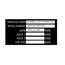 견인볼마운트 견인볼 견인고리 dk마린 갤로퍼견인고리 견인봉 견인볼커버 견인볼마운트 견인바볼 알루미늄 블랭크 또는 새겨진 트레일러 웨이트 플레이트 더블 액슬 플랜트 섀시 플레이트, 블랙 사용자 정의