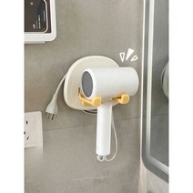 헤어 드라이어 브래킷 욕실 화장실 벽걸이 보관 선반, 전동 칫솔 홀더x칫솔 홀더