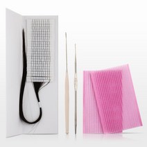 로이엘 헤어증모술 헤어피스 붙임머리 부분가발, 1개, 흑색