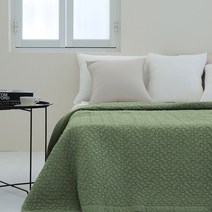 포그나미 데일리 네이쳐 60수 아사 순면 피그먼트 워싱 이불겸 스프레드(SS/Q/K) 45종, --, 몽글(K)/그린