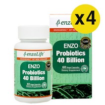엔조라이프 뉴질랜드 프로바이오틱스 유산균 19종 400억 60베지캡슐 x4개, 60정, 4개