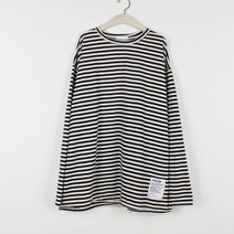 퍼니걸스 3719 패치 이너 트임 라운드 롱 티셔츠 여성의류