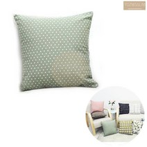 패브릭 쇼파 쿠션 45X45CM 페브릭 소파 쿠선 가정용 사각 솜쿠션, 색상 고슴도치 올리브그린
