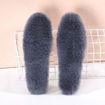 크록스호환 탈부착내피 1 쌍 두꺼운 열 안창 모조 토끼 머리 가벼운 통기성 단독 신발
